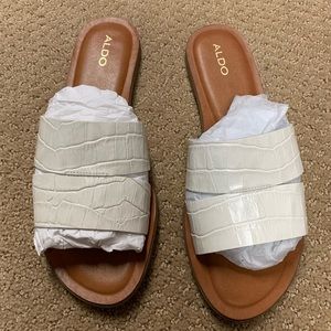 White Aldo Sandals